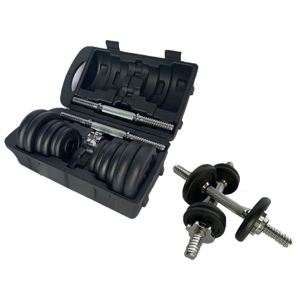 Kit de halteres com 17kg de anilhas
