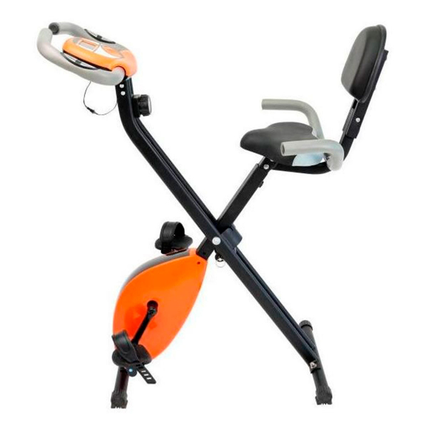 Bicicleta Ergométrica Vertical Dobrável Bike em X Cor Preto/Laranja - WCT Fitness - Imagem 2