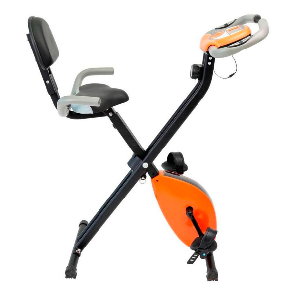 Bicicleta Ergométrica Vertical Dobrável Bike em X Cor Preto/Laranja - WCT Fitness - Imagem 3