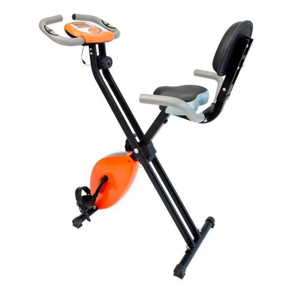 Bicicleta Ergométrica Vertical Dobrável Bike em X Cor Preto/Laranja - WCT Fitness - Imagem 4