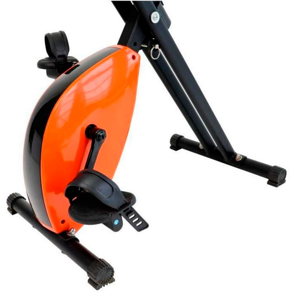 Bicicleta Ergométrica Vertical Dobrável Bike em X Cor Preto/Laranja - WCT Fitness - Imagem 5