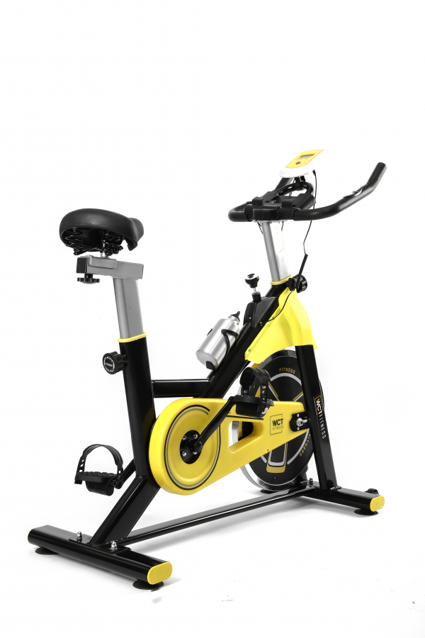 Bicicleta Spinning Roda de Inércia de 8kg Preto Amarelo WCT Fitness - Imagem 4