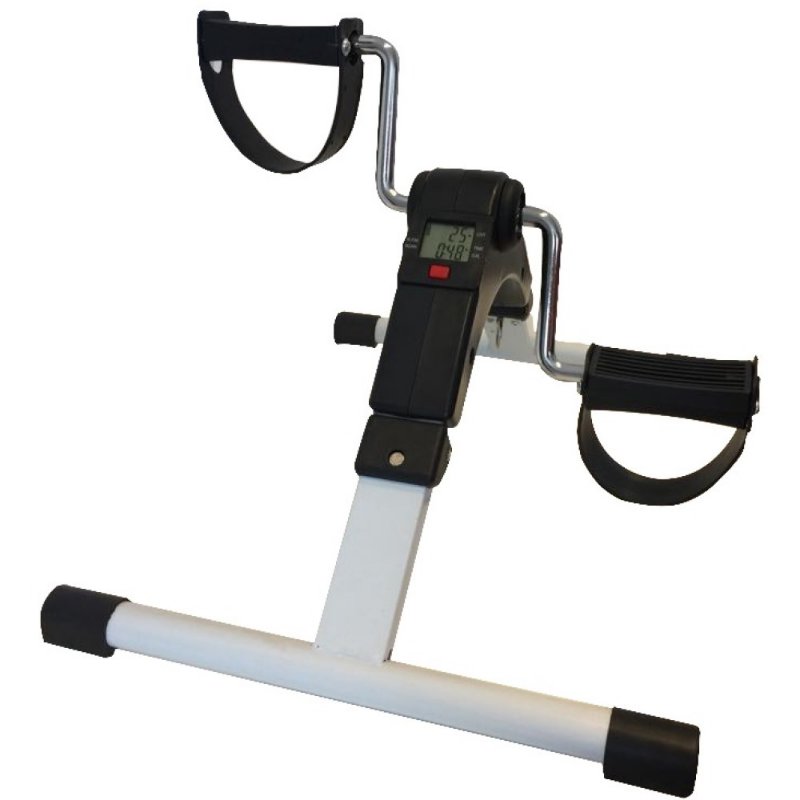 Bicicleta Ergométrica Dobrável Mini Bike Exercício Perna Fisioterapia Pedal com Monitor LCD WCT Fitness