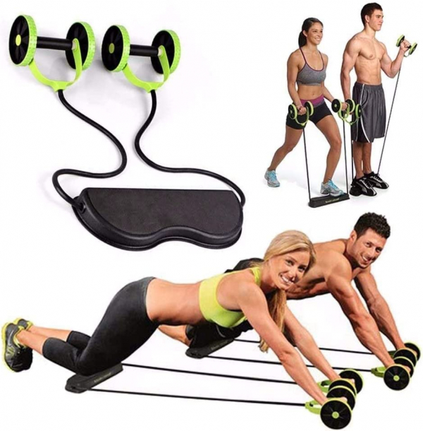 Roda abdominal dupla com elásticos 5555008