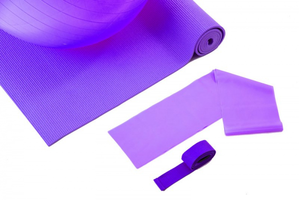 Kit yoga/pilates roxo 500103 - Imagem 2