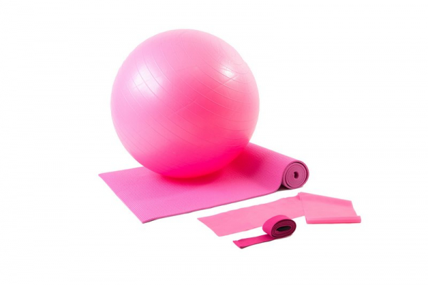 Kit yoga/pilates rosa 500101