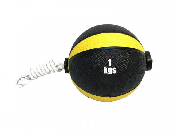 Medicine ball com corda de 1kg 7101001 - Imagem 4