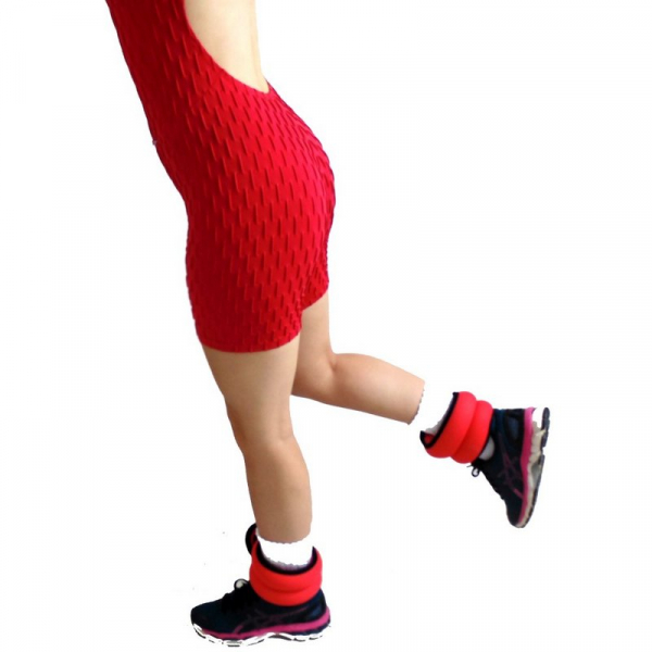 Par de pesos de pulso e tornozelo de 2kg - Vermelho 7200502 - Imagem 2