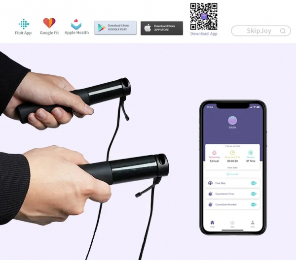 Corda de Pular Digital com App e Bluetooth WCT Fitness W651 - Imagem 5