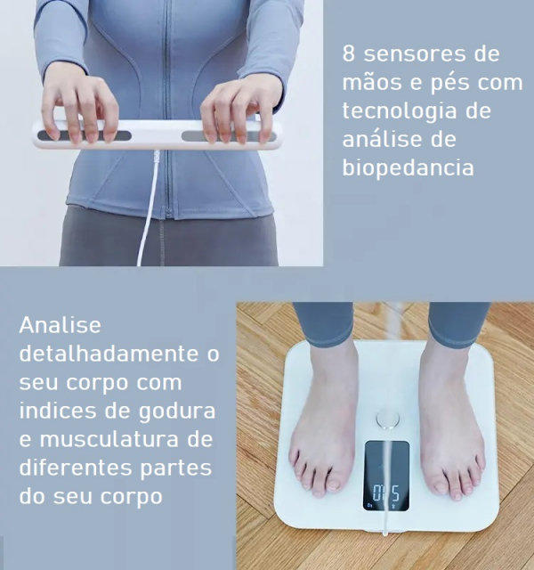 Balança Corporal Bioimpedancia Digital App Bluetooth W610 - Imagem 2