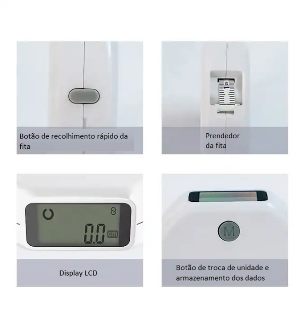 Fita corporal para medição de circunferência corporal - Imagem 5