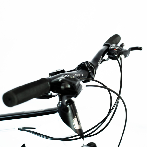 Bicicleta Aro 29 Bike 21 Vel Marchas Everest Freio a Disco Quadro Alumínio Leve Resistente Cor Branco/Preto - WCT FITNESS - Imagem 2