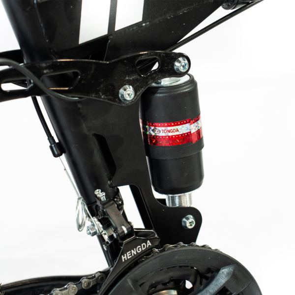 Bicicleta Aro 20 Bike 21 Vel Marchas CityFold Freio a Disco Quadro Aço Carbono Cor Preto Vermelho - WCT FITNESS - Imagem 10