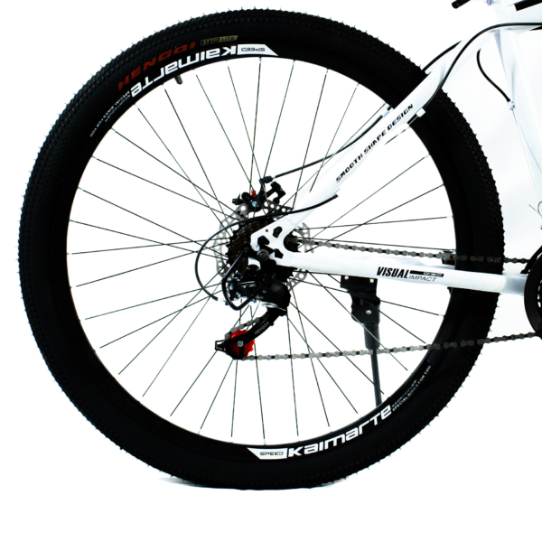 Bicicleta Aro 29 Bike 21 Vel Marchas Everest Freio a Disco Quadro Alumínio Leve Resistente Cor Branco/Preto - WCT FITNESS - Imagem 5