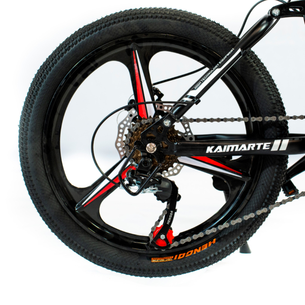 Bicicleta Aro 20 CityFold Bike 21 Vel Marchas Freio a Disco Quadro Aço Carbono Cor Branco Preto - WCT FITNESS - Imagem 3