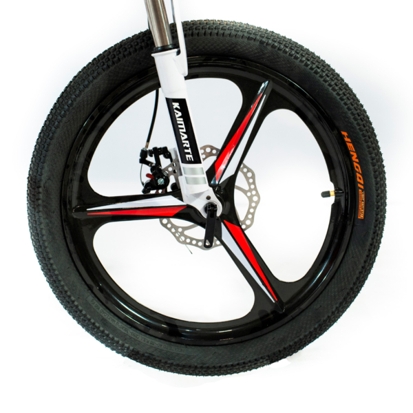 Bicicleta Aro 20 CityFold Bike 21 Vel Marchas Freio a Disco Quadro Aço Carbono Cor Branco Preto - WCT FITNESS - Imagem 4