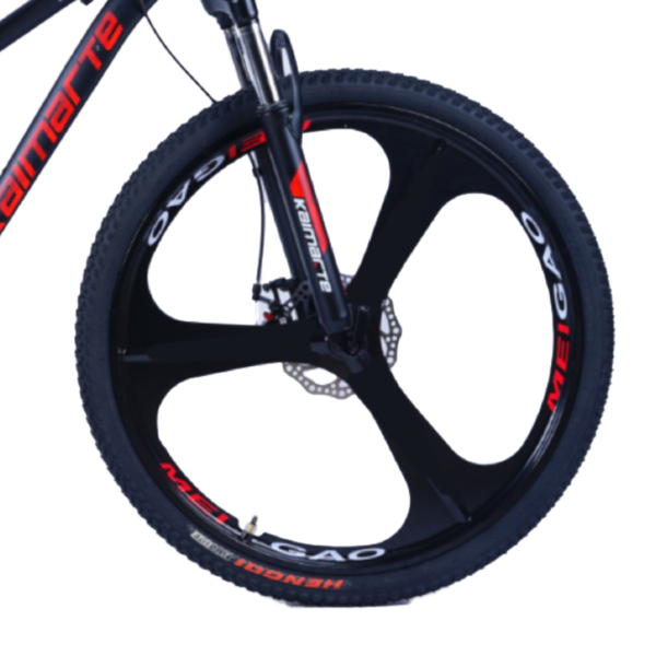 Bicicleta Aro 26 Bike Roda Magnésio WCT FITNESS 21 Marchas Aço Carbono Preta Vermelha - Imagem 2