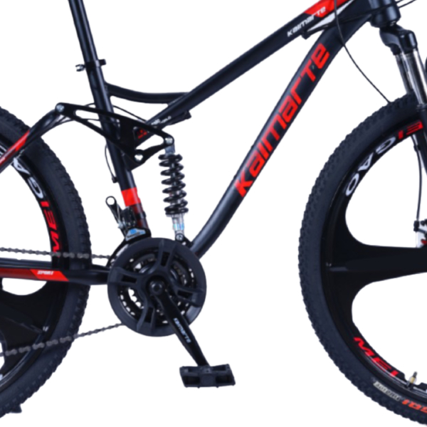 Bicicleta Aro 26 Bike Roda Magnésio WCT FITNESS 21 Marchas Aço Carbono Preta Vermelha - Imagem 5
