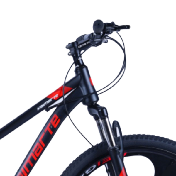 Bicicleta Aro 26 Bike Roda Magnésio WCT FITNESS 21 Marchas Aço Carbono Preta Vermelha - Imagem 4