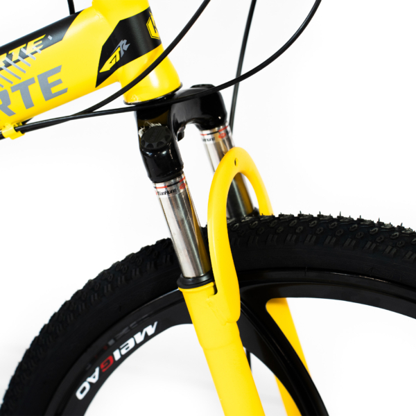 Bicicleta Aro 26 Freio Disco Bike Dobrável Amarela EasyFold 21 Marchas Roda Magnésio WCT Fitness - Imagem 9