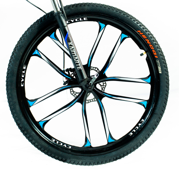Bicicleta Aro 26 Freio Disco Bike Dobrável Azul Preto EasyFold 21 Marchas Roda Magnésio WCT Fitness - Imagem 3