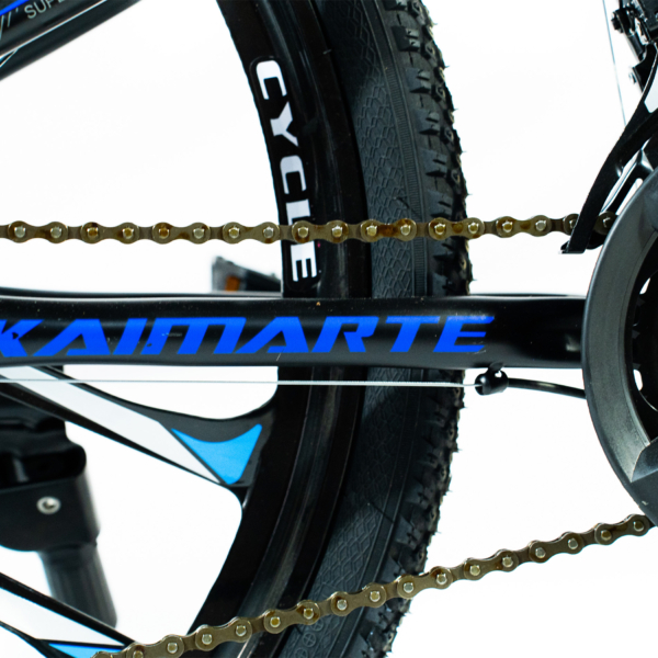 Bicicleta Aro 26 Freio Disco Bike Dobrável Azul Preto EasyFold 21 Marchas Roda Magnésio WCT Fitness - Imagem 5
