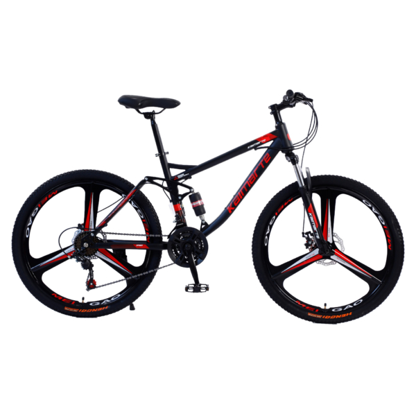 Bicicleta Aro 26 Terra Viva 21 Marchas Aço Carbono Bike Roda Liga Magnésio Preta Vermelha WCT Fitness