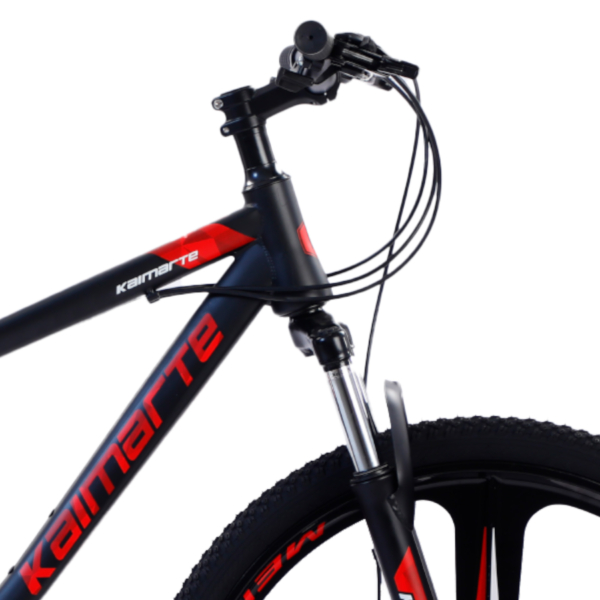 Bicicleta Aro 26 Terra Viva 21 Marchas Aço Carbono Bike Roda Liga Magnésio Preta Vermelha WCT Fitness - Imagem 5