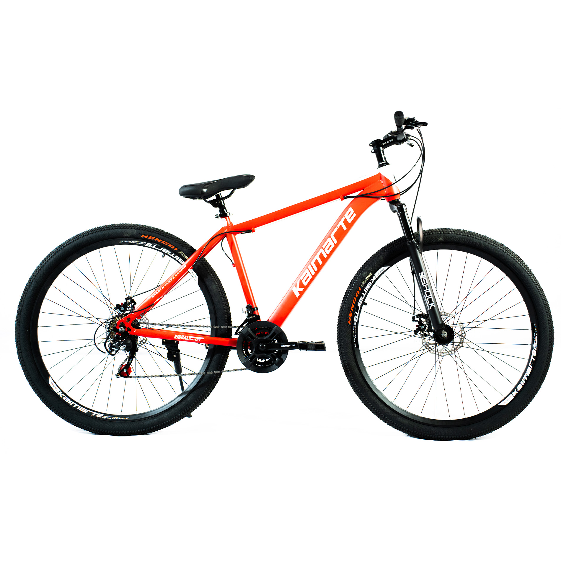 Bicicleta Aro 29 Bike 21 Vel Marchas Everest Freio a Disco Quadro Alumínio Leve Resistente Cor Vermelho/Branco - WCT FITNESS