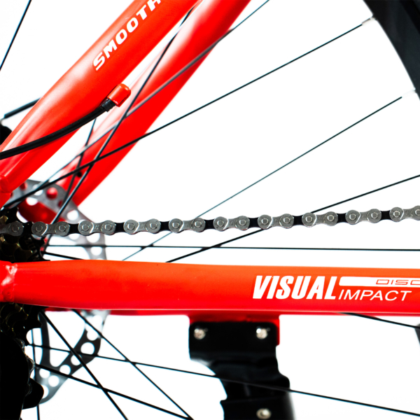 Bicicleta Aro 29 Bike 21 Vel Marchas Everest Freio a Disco Quadro Alumínio Leve Resistente Cor Vermelho/Branco - WCT FITNESS - Imagem 6
