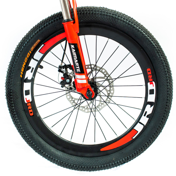 Bicicleta Aro 20 Bike 21 Vel Marchas CityFold Freio a Disco Quadro Aço Carbono Cor Vermelho Preto - WCT FITNESS - Imagem 3