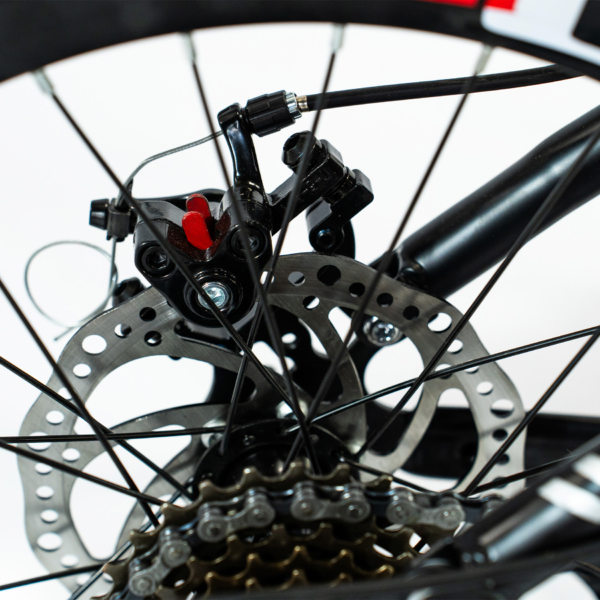 Bicicleta Aro 20 Bike 21 Vel Marchas CityFold Freio a Disco Quadro Aço Carbono Cor Vermelho Preto - WCT FITNESS - Imagem 11
