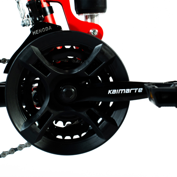 Bicicleta Aro 20 CityFold Bike 21 Vel Marchas Freio a Disco Cor Vermelho - WCT FITNESS - Imagem 6