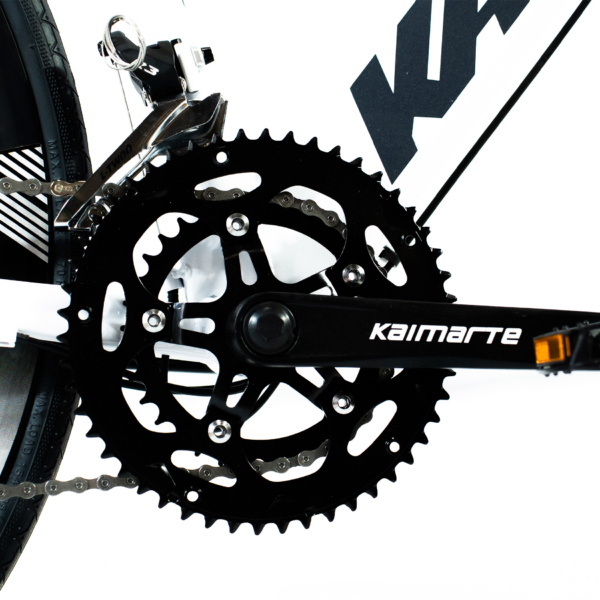 Bicicleta Speed Aro 700 Bike 16 Vel Marchas AeroEdge Freio a Disco Quadro Alumínio Resistente Leve Cor Branco - WCT FITNESS - Imagem 4