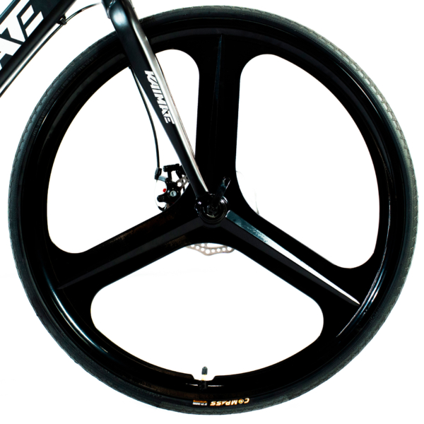 Bicicleta Speed Aro 700 Bike 16V AeroEdge Roda Liga de Alumínio Magnésio Freio a Disco Quadro Alumínio Resistente Leve Cor Preto - WCT FITNESS - Imagem 3