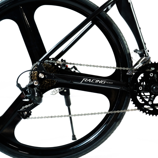 Bicicleta Speed Aro 700 Bike 16V AeroEdge Roda Liga de Alumínio Magnésio Freio a Disco Quadro Alumínio Resistente Leve Cor Preto - WCT FITNESS - Imagem 8