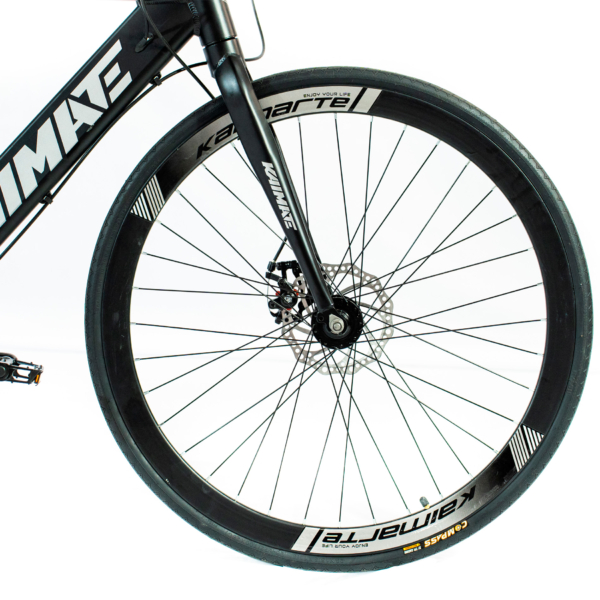 Bicicleta Speed Aro 700 Bike 16 Vel Marchas AeroEdge Freio a Disco Quadro Alumínio Resistente Leve Cor Cinza - WCT FITNESS - Imagem 4