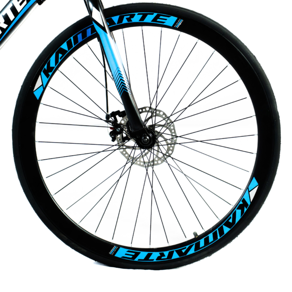 Bicicleta Speed Sprint Aro 700 Bike 21 Vel Marchas Freio a Disco Quadro Aço Carbono Leve Resistente Cor Preto/Azul - WCT FITNESS - Imagem 4