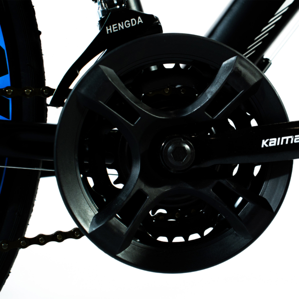 Bicicleta Speed Sprint Aro 700 Bike 21 Vel Marchas Freio a Disco Quadro Aço Carbono Leve Resistente Cor Preto/Azul - WCT FITNESS - Imagem 5