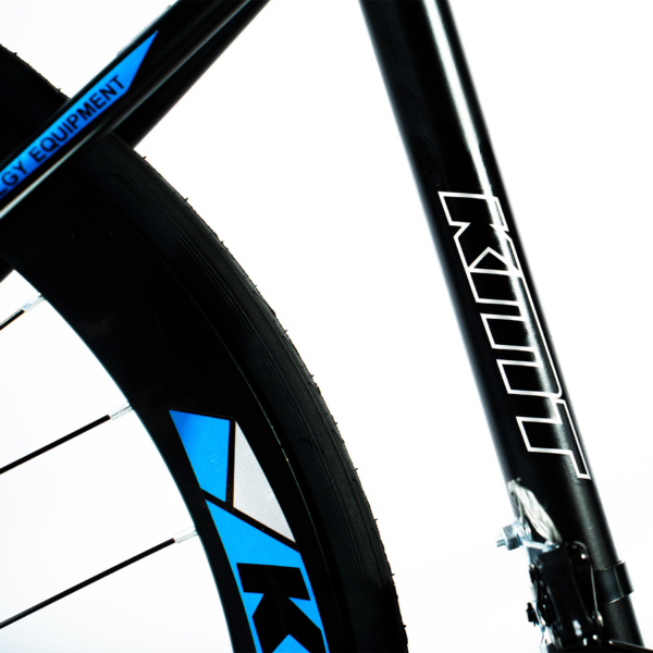Bicicleta Speed Sprint Aro 700 Bike 21 Vel Marchas Freio a Disco Quadro Aço Carbono Leve Resistente Cor Preto/Azul - WCT FITNESS - Imagem 6