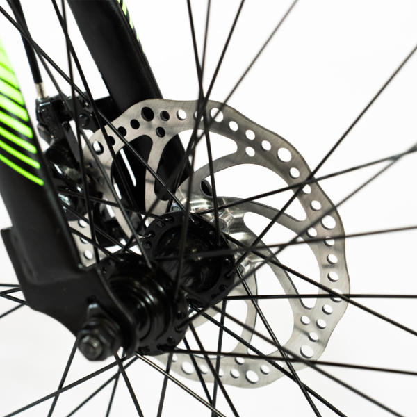 Bicicleta Speed Sprint Aro 700 Bike 21 Vel Marchas Freio a Disco Quadro Aço Carbono Leve Resistente Cor Preto/Verde - WCT FITNESS - Imagem 9