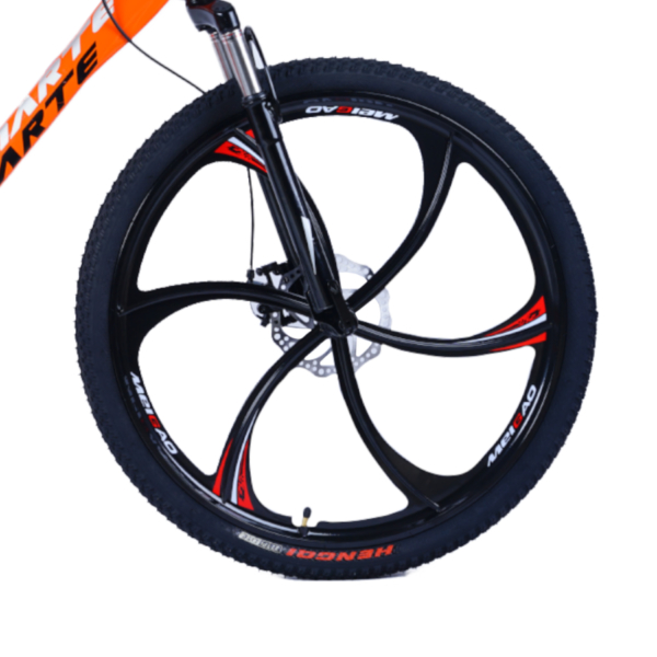 Bicicleta WCT Aro 26 Roda Magnésio Bike 21V Freio a Disco Leopard Laranja - Imagem 2