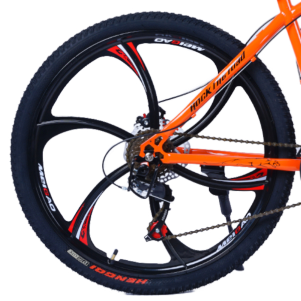 Bicicleta WCT Aro 26 Roda Magnésio Bike 21V Freio a Disco Leopard Laranja - Imagem 3