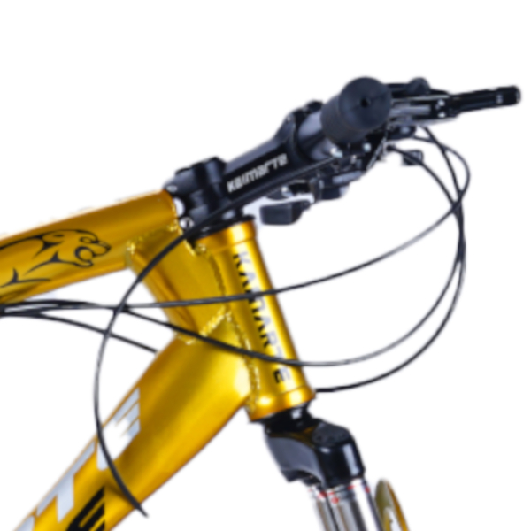 Bicicleta Aro 26 Aço Carbono Bike 21V Roda Magnésio Leopard Dourada WCT Fitness - Imagem 5