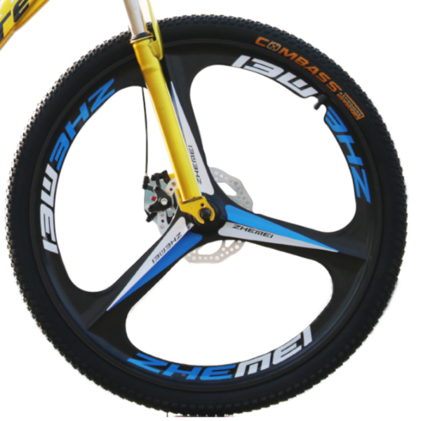 Bicicleta Aro 26 Freio a Disco Bike Roda Magnésio 21V Amarela WCT Fitness - Imagem 2
