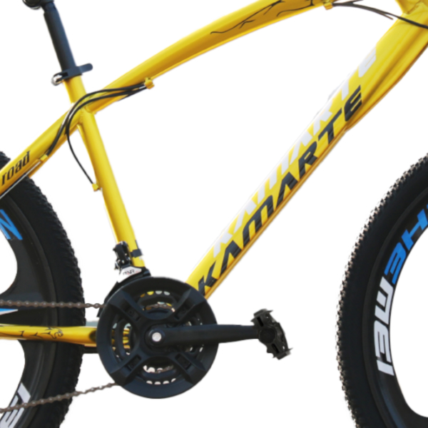 Bicicleta Aro 26 Freio a Disco Bike Roda Magnésio 21V Amarela WCT Fitness - Imagem 5