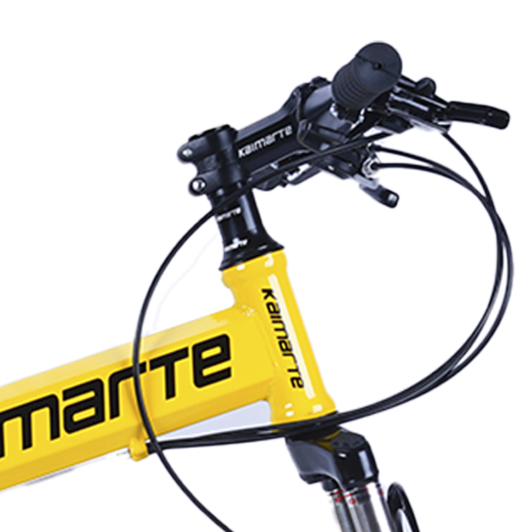 Bicicleta Aro 26 Bike Dobrável Aço Carbono Freio a Disco 21V  CityFlow Amarelo WCT FITNESS - Imagem 5