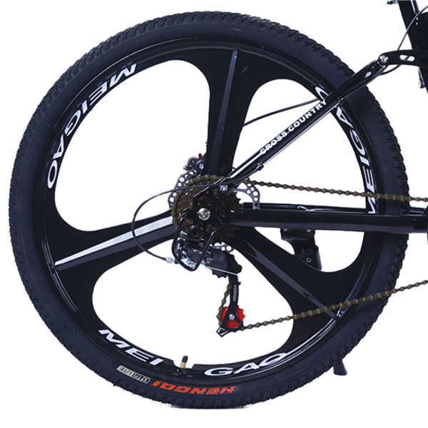 Bicicleta Aro 26 Bike Dobrável Aço Carbono 21V Freio a Disco CityFlow Preto WCT FITNESS - Imagem 5