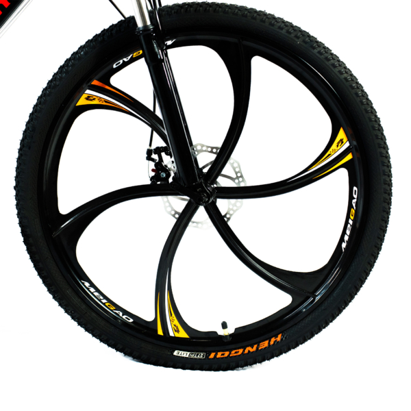 Bicicleta Aro 26 Roda Liga Magnésio Bike 21 Vel Marchas Freio a Disco VorteX Quadro Aço Carbono Leve Resistente WCT FITNESS - Imagem 3