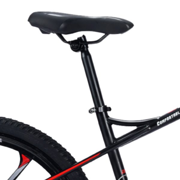 Bicicleta Aro 26 Bike 21 Vel Marchas Freio a Disco Quadro Aço Carbono Cor Preto Vermelho WCT FITNESS - Imagem 5